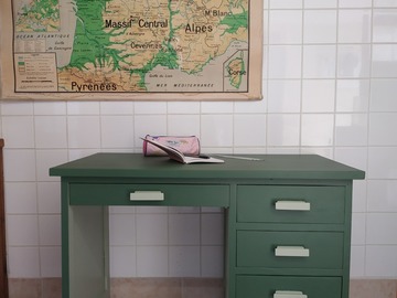 Vente avec paiement en ligne: Bureau ancien kaki