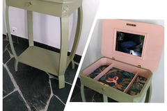 Vente avec paiement en ligne: Coiffeuse ancienne aux pieds galbés