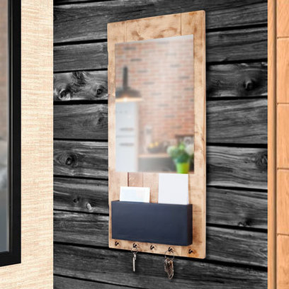 Vente avec paiement en ligne: Miroir d'entrée et rangement style industriel