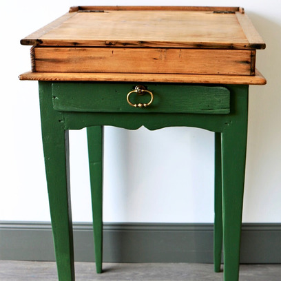 Vente avec paiement en ligne: Pupitre/bureau en bois vert nature 