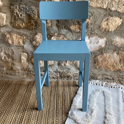 Vente avec paiement en ligne: Chaise enfant bleue orage