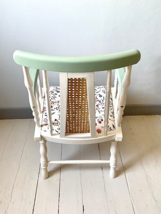 Fauteuil bois et cannage 