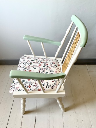 Fauteuil bois et cannage 