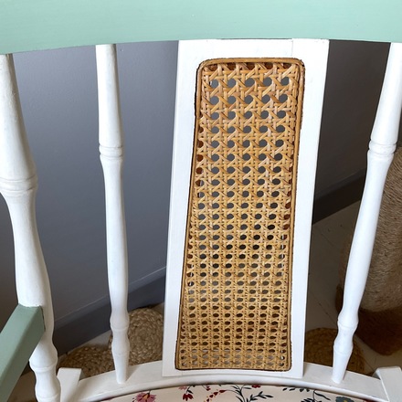 Fauteuil bois et cannage 