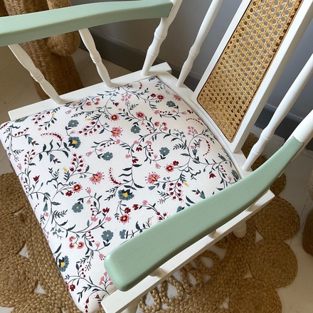 Fauteuil bois et cannage 
