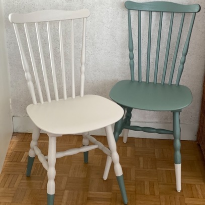 Vente avec paiement en ligne: Paire de chaises type Baumann Tacoma