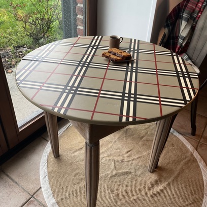 Vente avec paiement en ligne: Table d'appoint décor Burberry