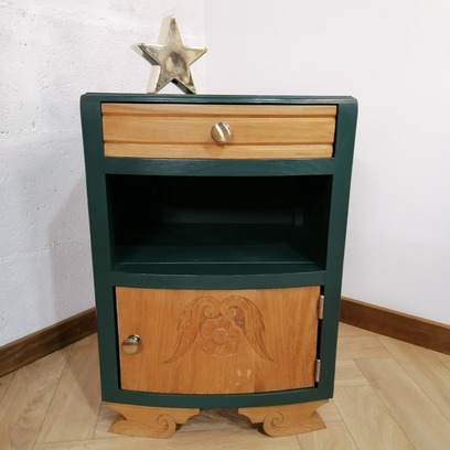 Vente avec paiement en ligne: Chevet art déco pieds moustache