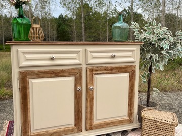 Vente avec paiement en ligne: Buffet beige et chêne