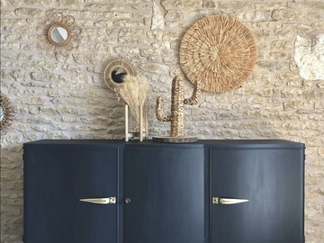 Vente avec paiement en ligne: Enfilade vintage noir fusain