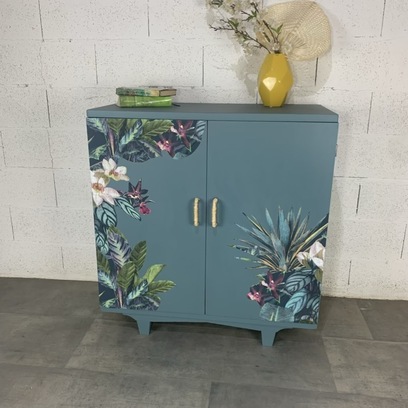 Vente avec paiement en ligne: Buffet vintage tropical