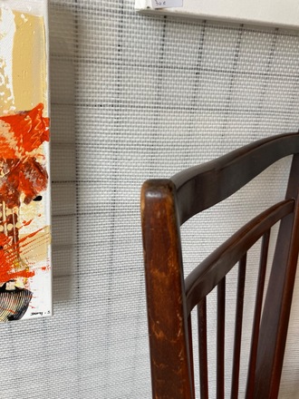 Paire de chaises vintage 60's orange