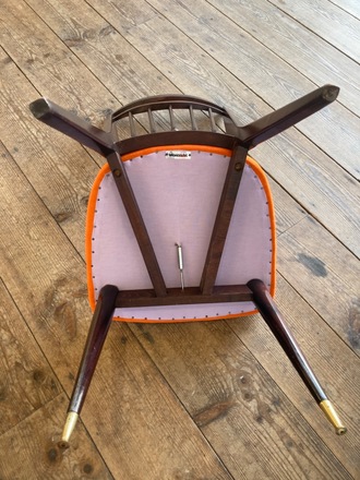 Paire de chaises vintage 60's orange