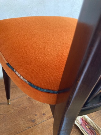 Paire de chaises vintage 60's orange