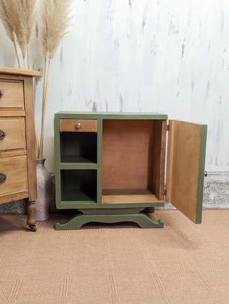 Chevet art déco vert olive