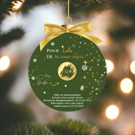 Bon cadeau "Boule de Noël" Nova Vita