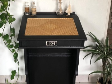Vente avec paiement en ligne: Secrétaire Davenport noir et bois
