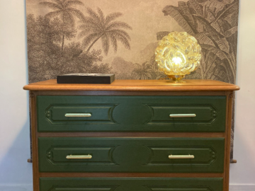 Vente avec paiement en ligne: Grande commode vert olive