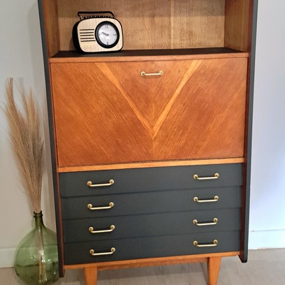 Vente avec paiement en ligne: Secrétaire vintage noir smoking