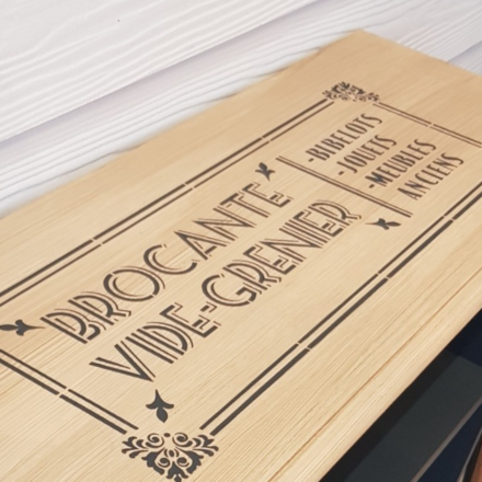 Bibus brocante noir et bois