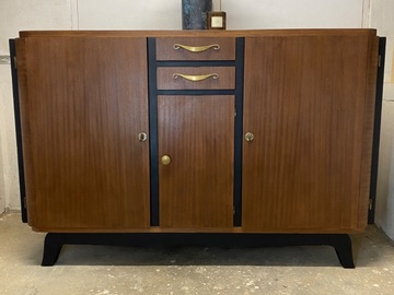 Vente avec paiement en ligne: Buffet style mado vintage bois et noir mat