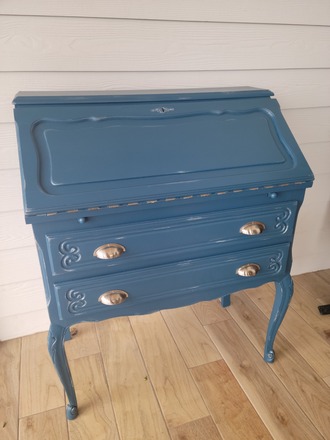 Secrétaire vintage bleu nuit
