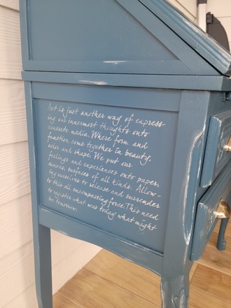 Secrétaire vintage bleu nuit