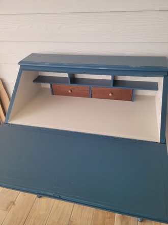 Secrétaire vintage bleu nuit
