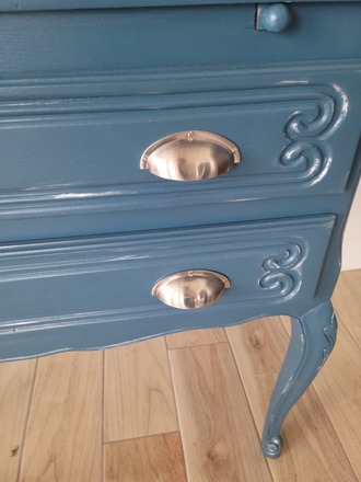 Secrétaire vintage bleu nuit