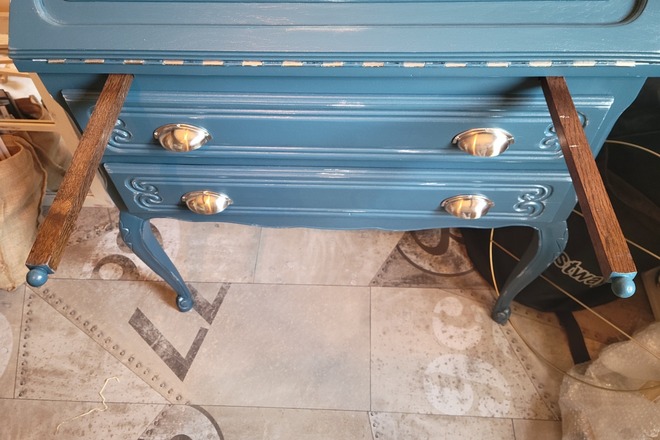 Secrétaire vintage bleu nuit