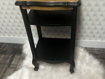 Vente avec paiement en ligne: Table d'appoint/console en chêne et noir