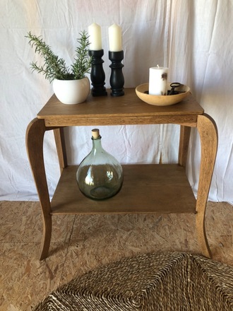 Console rectangulaire vintage chêne massif