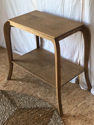 Console rectangulaire vintage chêne massif