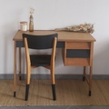 Vente avec paiement en ligne: Bureau scandinave bois et noir mat