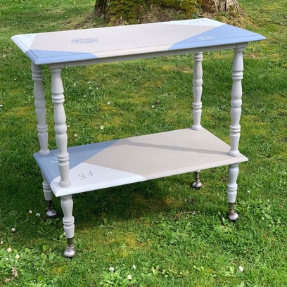 Vente avec paiement en ligne: Desserte sur roulettes nuances de bleu, esprit Seaside