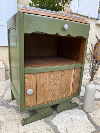 Table de Chevet Paulette vert olive