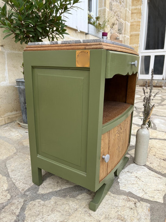 Table de Chevet Paulette vert olive