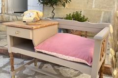 Vente avec paiement en ligne: Banquette téléphonique vintage Camille