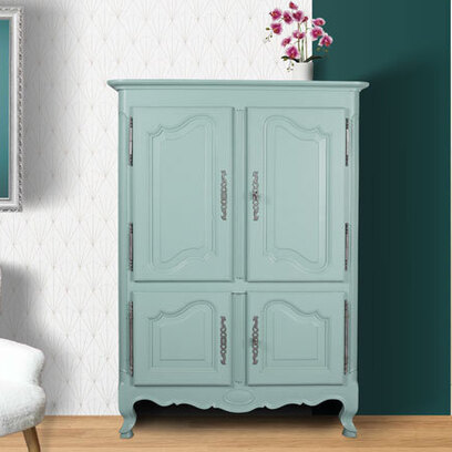 Vente avec paiement en ligne: Buffet haut vert cactus 4 portes