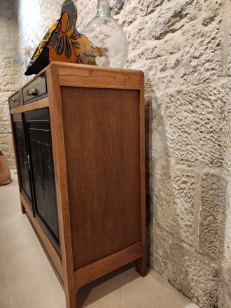 Buffet art déco relooké bois et noir