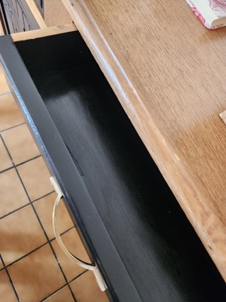 Buffet art déco relooké bois et noir