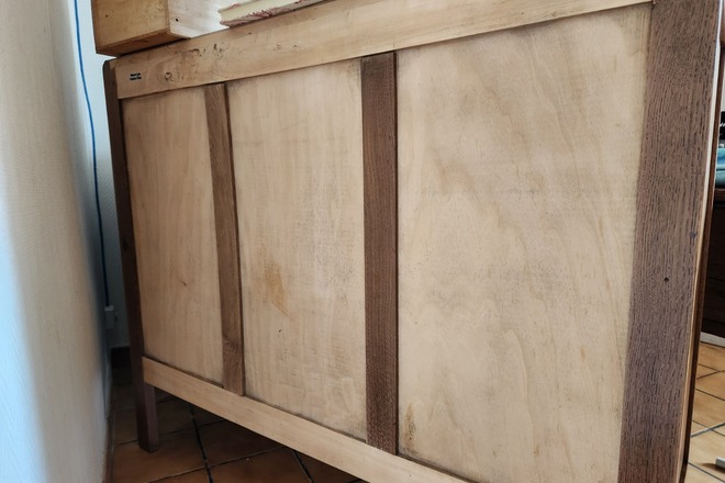 Buffet art déco relooké bois et noir