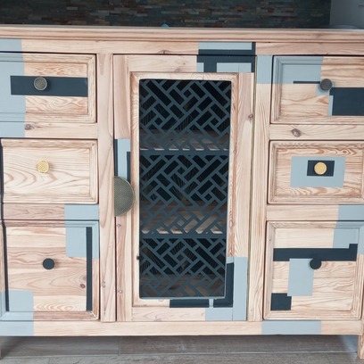 Vente avec paiement en ligne: Buffet bas géométrique, Eliana