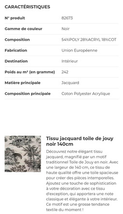 Fauteuil club toile de jouy