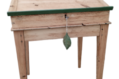 Vente avec paiement en ligne: Pupitre/bureau vintage bois et vert 