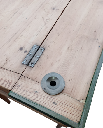 Pupitre/bureau vintage bois et vert 