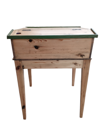 Pupitre/bureau vintage bois et vert 