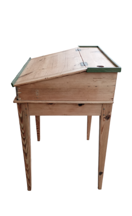 Pupitre/bureau vintage bois et vert 
