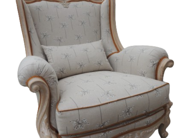 Vente avec paiement en ligne: Fauteuil Bergère Louis XV gris clair