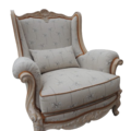 Vente avec paiement en ligne: Fauteuil Bergère Louis XV gris clair